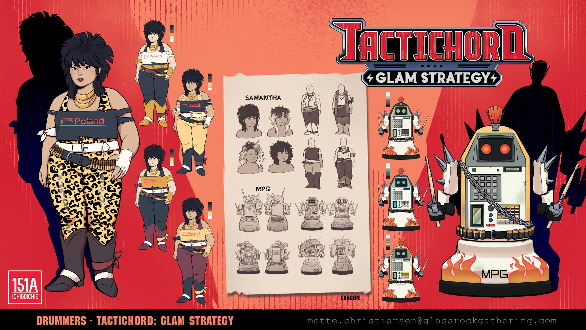 Character design for Tactichord: Glam Strategy