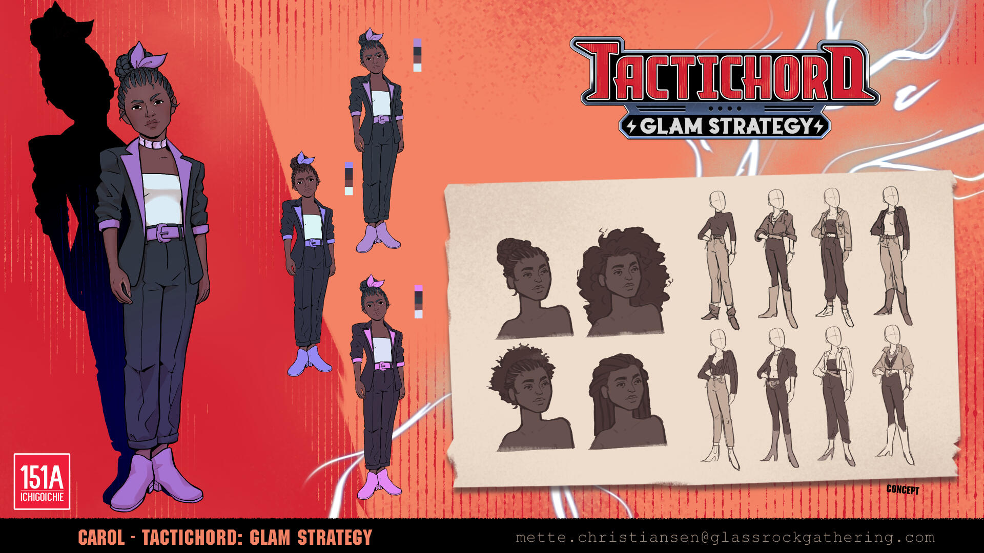 Character design for Tactichord: Glam Strategy