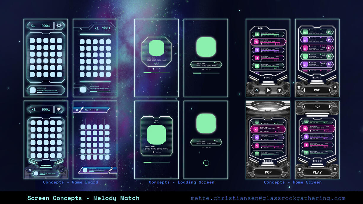 UI Design for match 3 game Melody Match