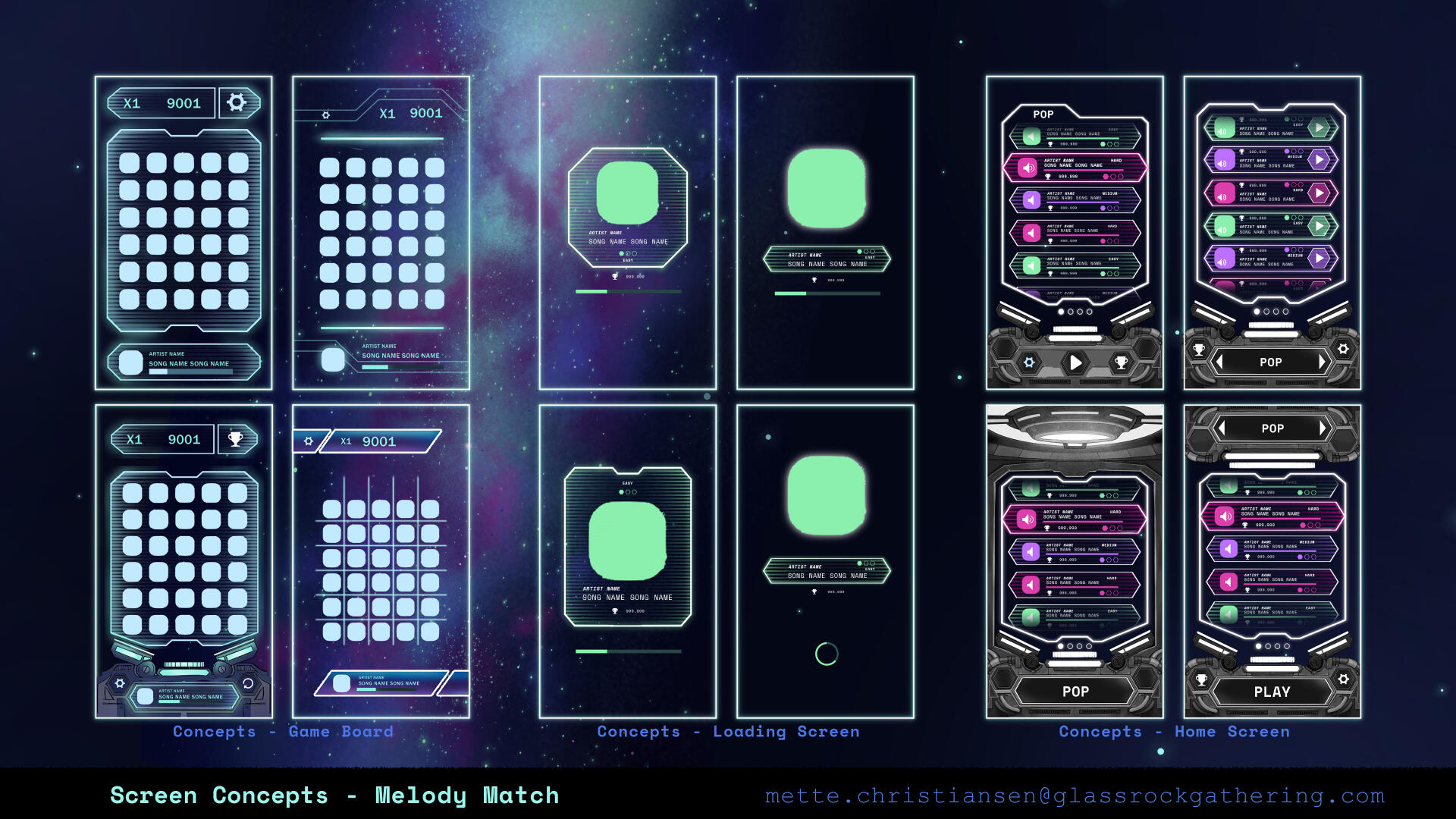 UI Design for match 3 game Melody Match
