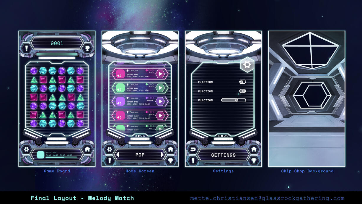 UI Design for match 3 game Melody Match