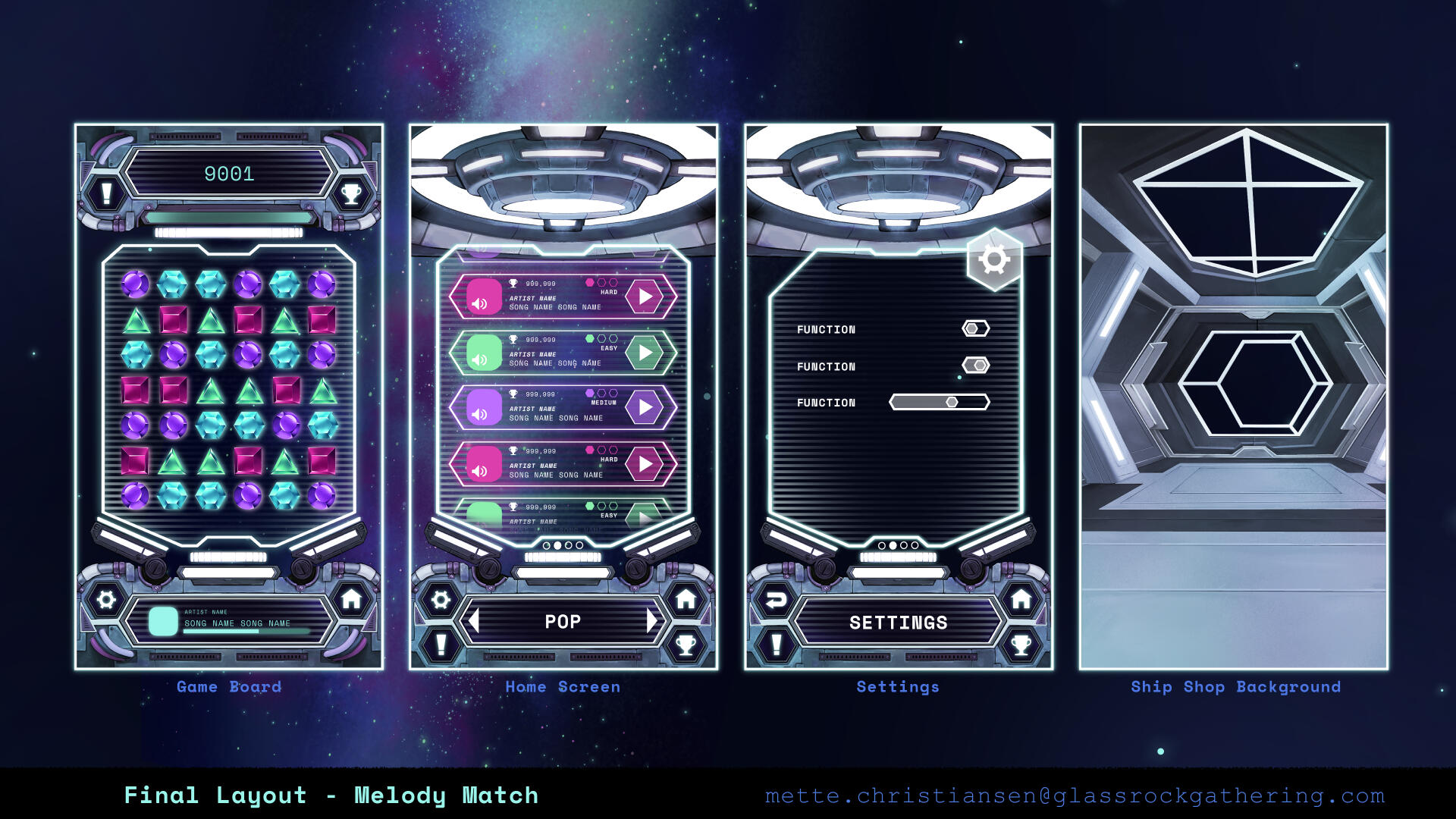 UI Design for match 3 game Melody Match