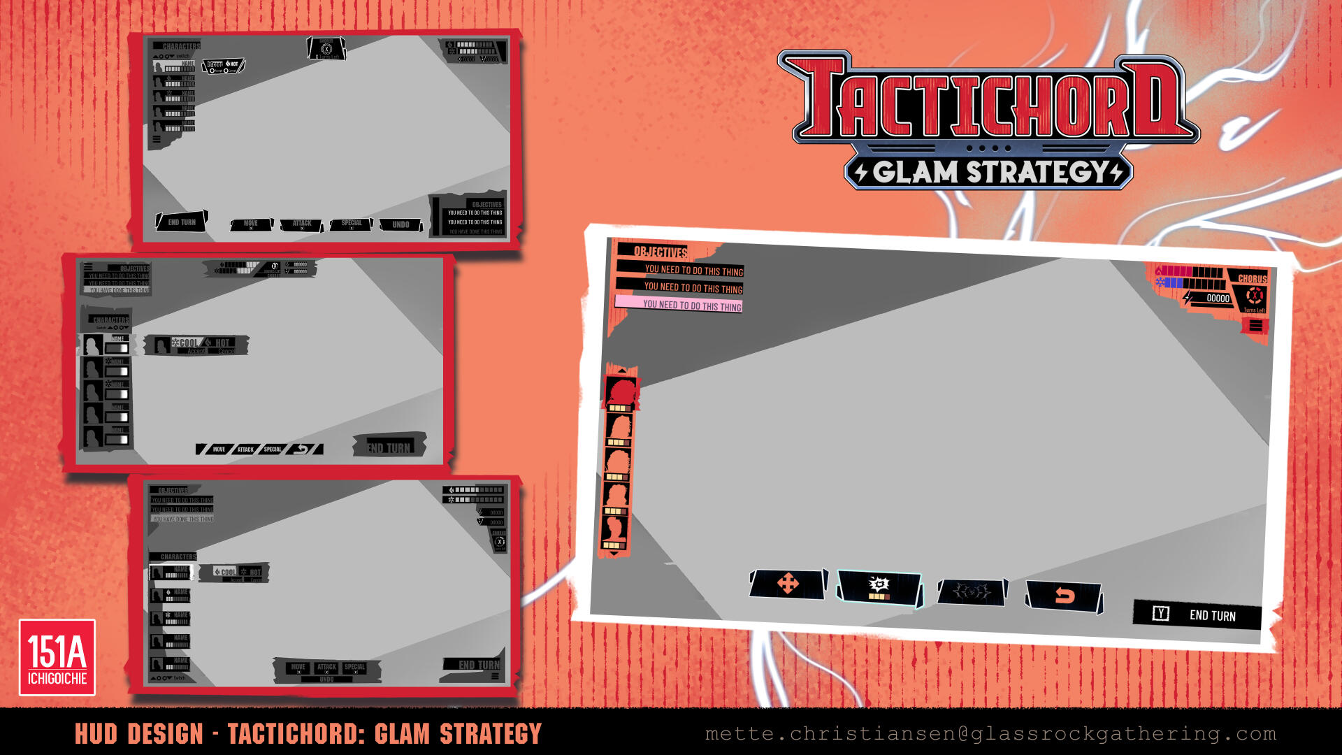 UI design for Tactichord: Glam Strategy