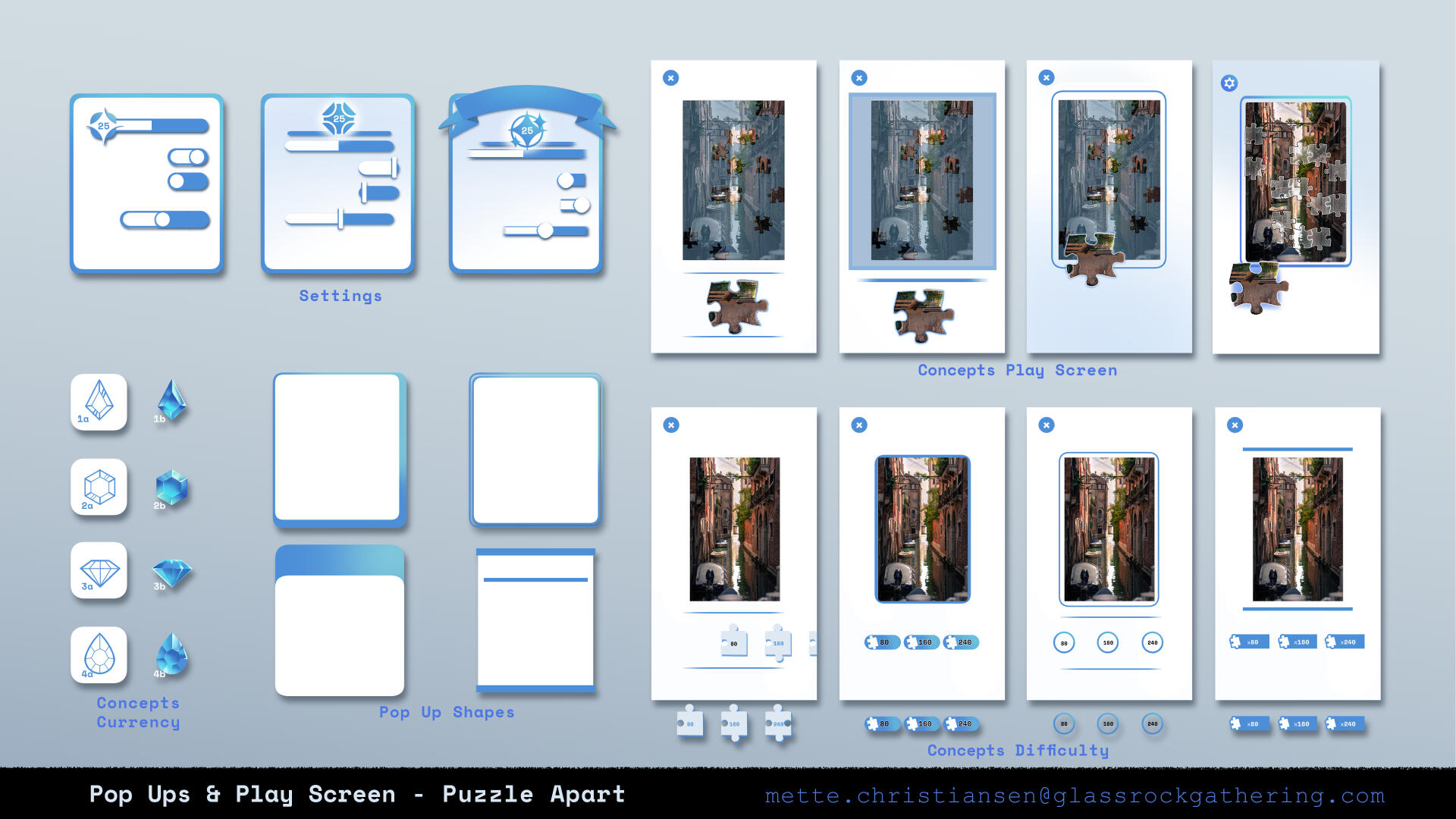 UI Design for Puzzle Game Puzzle Apart