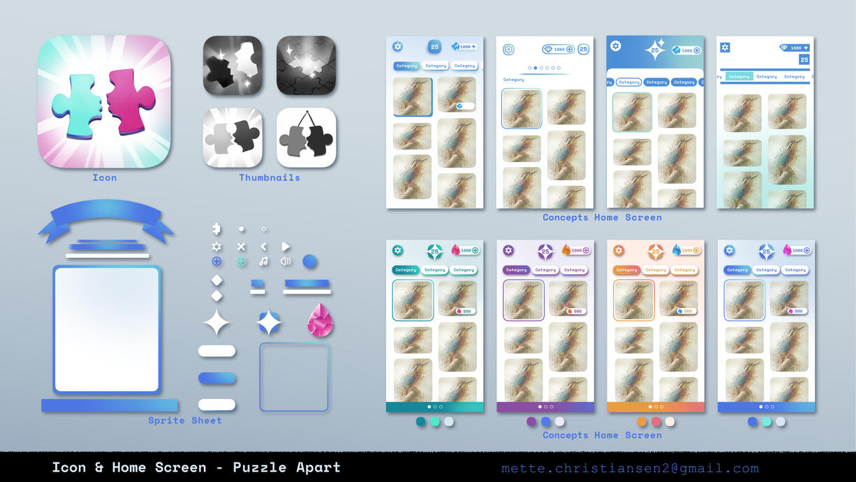 UI Design for Puzzle Game Puzzle Apart