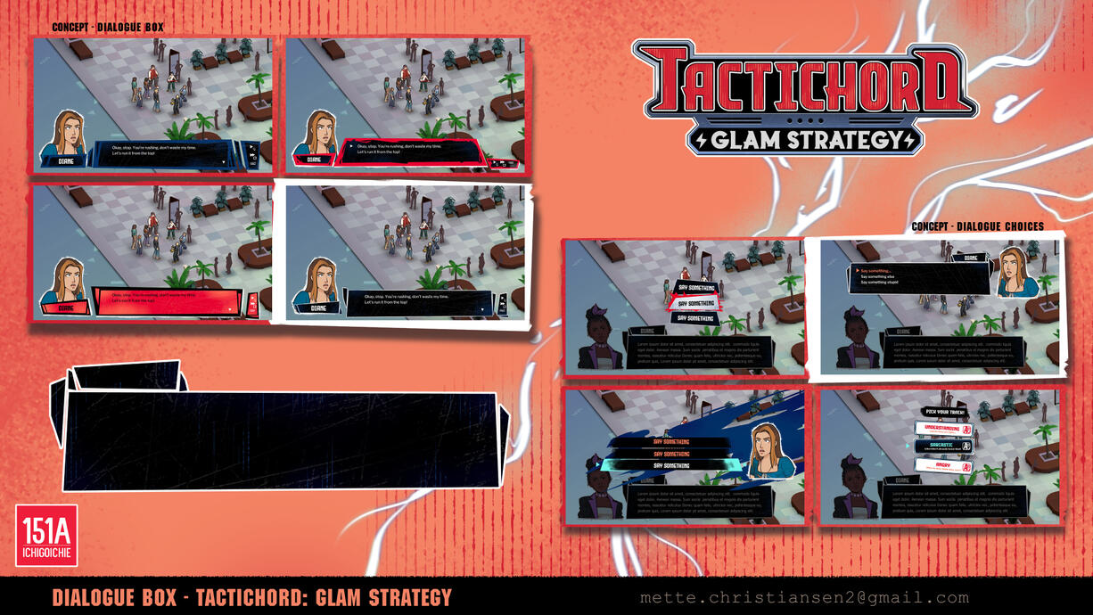 UI design for Tactichord: Glam Strategy