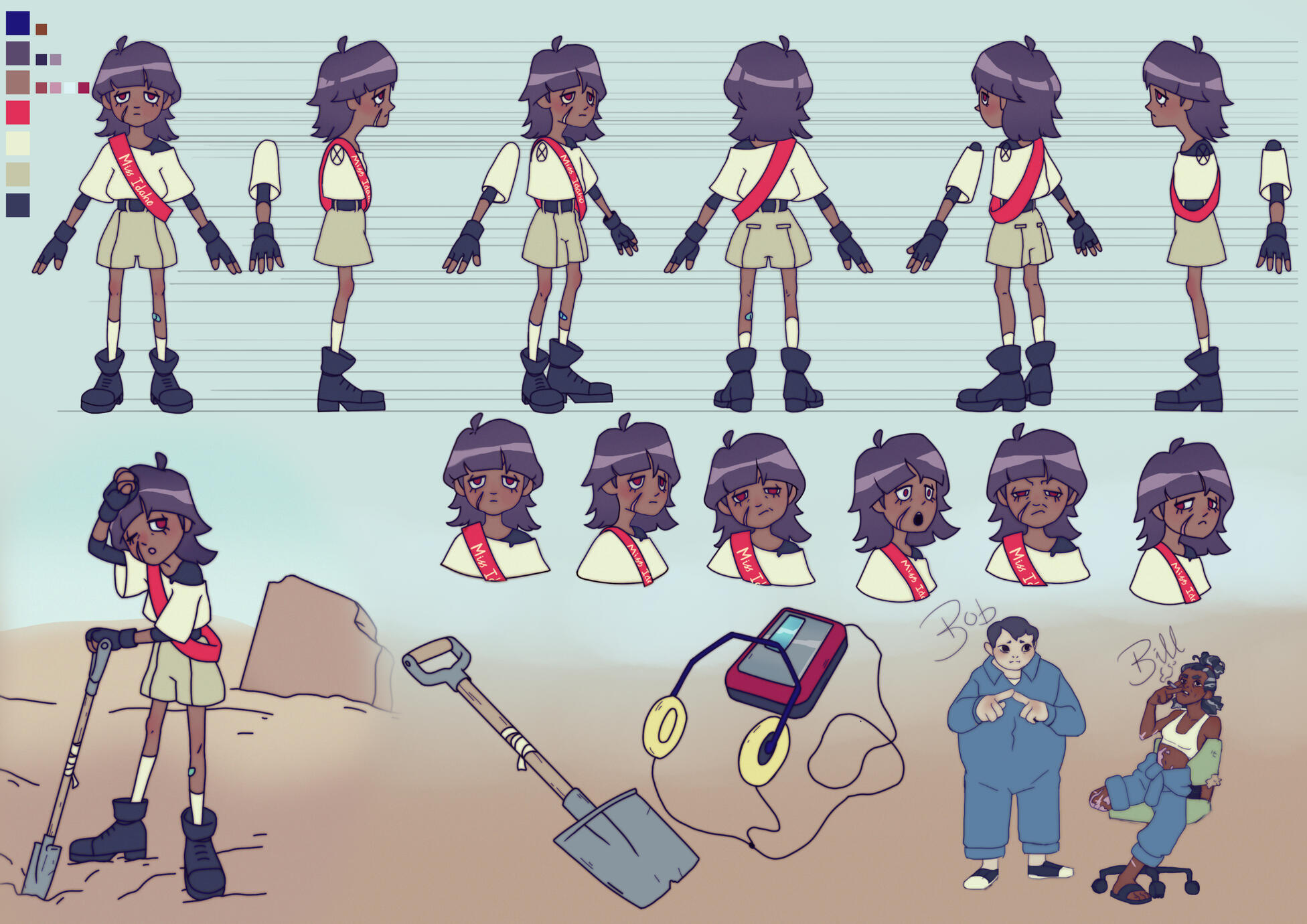 Character concept for 2D animation